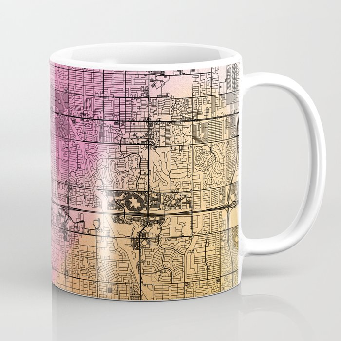 Colorful Mesa, USA City Map Coffee Mug