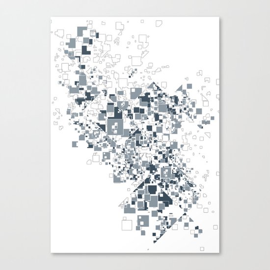 Broken and pixels Canvas Print