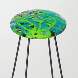 Abstract expressionist Art. Abstract Painting 90. Counter Stool