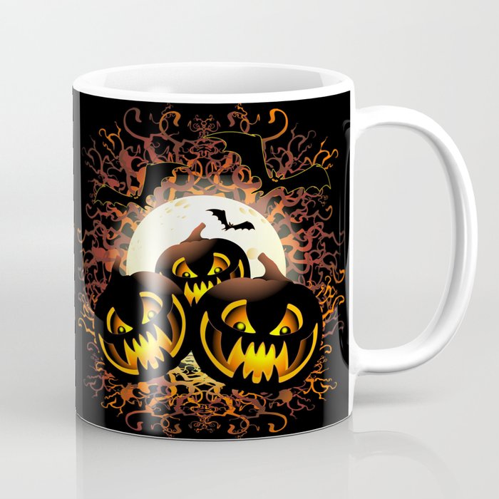 Black Pumpkins Halloween Night Coffee Mug