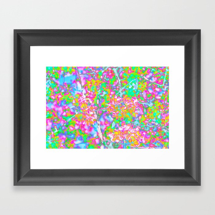 Floral Pop of Color Framed Art Print