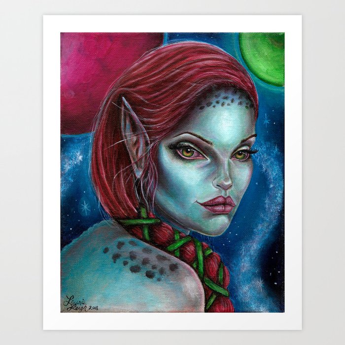 Apocolpyse Alien Girl Fantasy Art By Laurie Leigh Art Print By Laurieleighart Society6