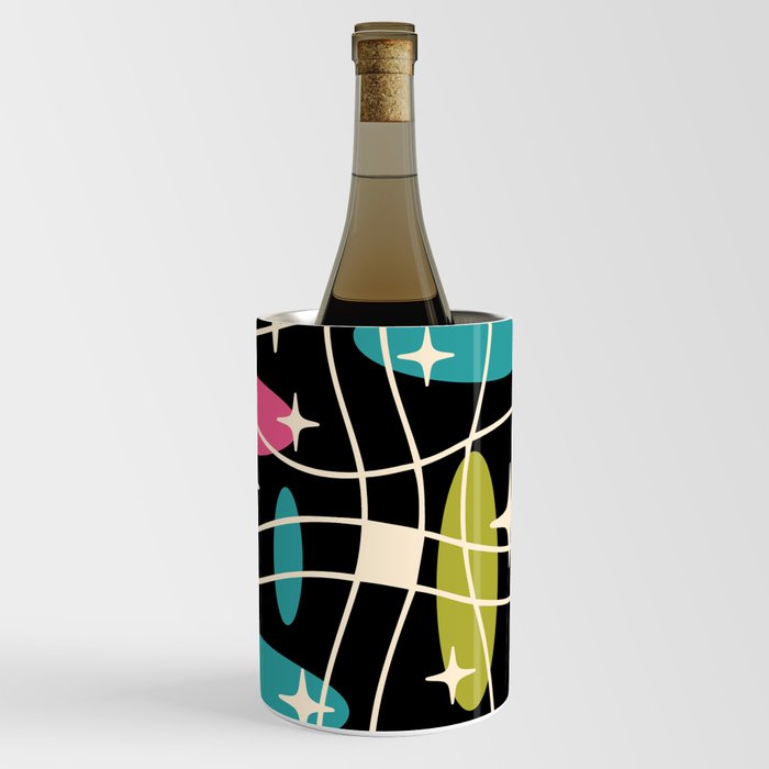 Mid Century Modern Atomic Surfer Pattern 424 Googie Wine Chiller