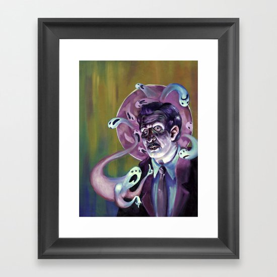 Vincent Price and his Haunted Halo redux Framed Art Print
