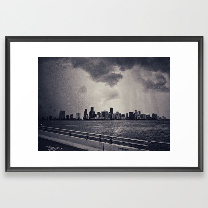 Miami Skyline Framed Art Print