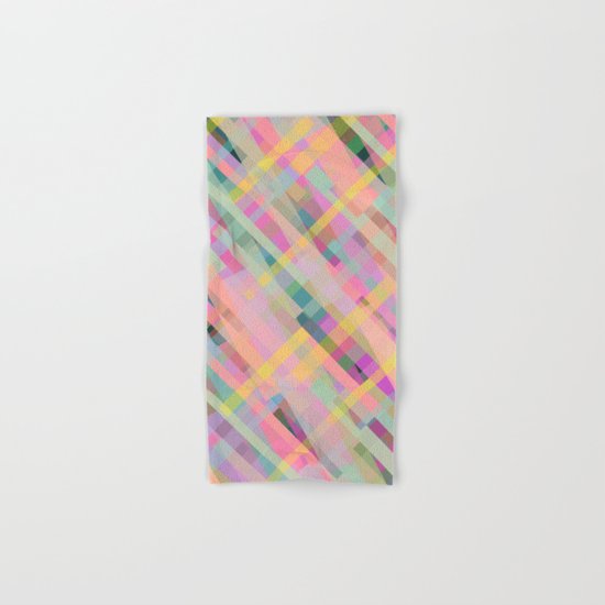 Colorful Square Pattern Hand & Bath Towel