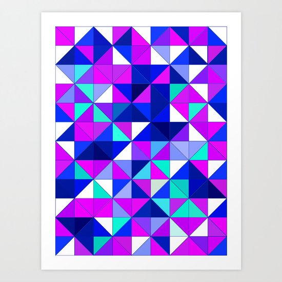 purple and blue Art Print
