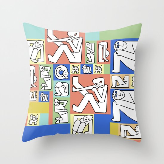 Boxed In Throw Pillow