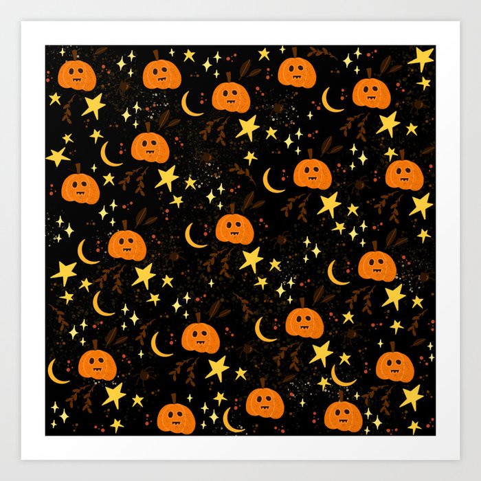 Halloween pattern Art Print