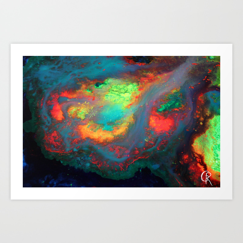 Titan Mixed Media Color On Canvas Abstract Painting Red Blue