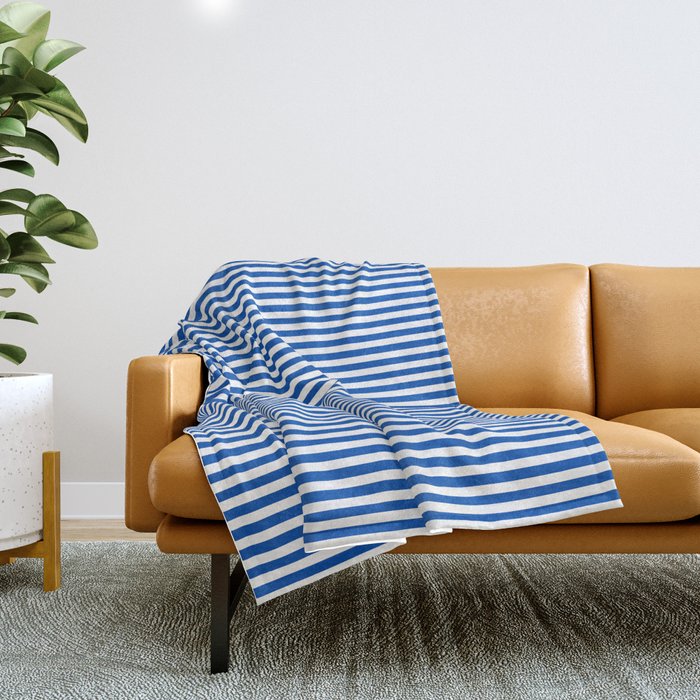 blue stripe Throw Blanket