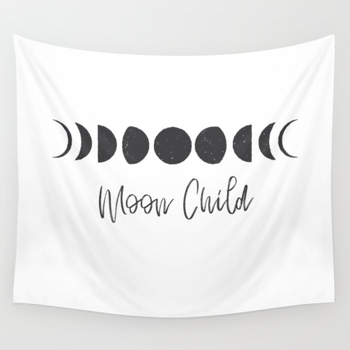 Moon Child Wall Tapestry by Seven Roses Society6
