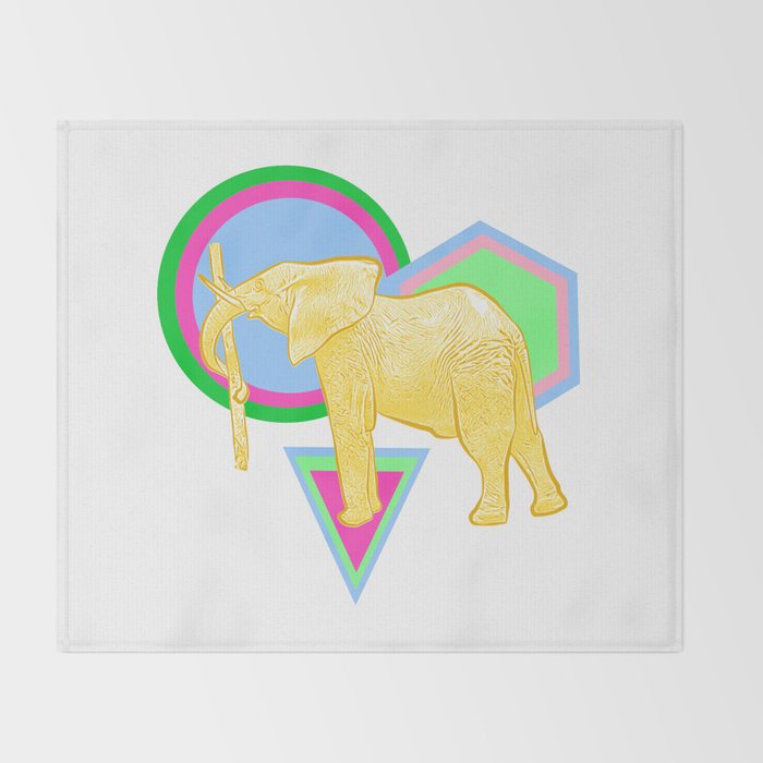 Cute And Colourful Geometric Elephant Print Throw Blanket By Stunning Elephant Print Throw Blanket Cute And Colourful Geometric Elephant Print Throw Blanket By Stunning Elephant Print Throw Blanket