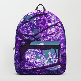 purple tree II Backpack | Tree, Heaven, Sky, Nature, Leaf, Abstract, Botanic, Sun, Garden, Violet 