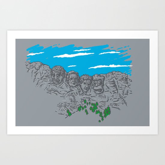 Presidents on a Mountain Art Print