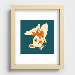 Orange and Cream Butterfly Telescope Goldfish Recessed Framed Print