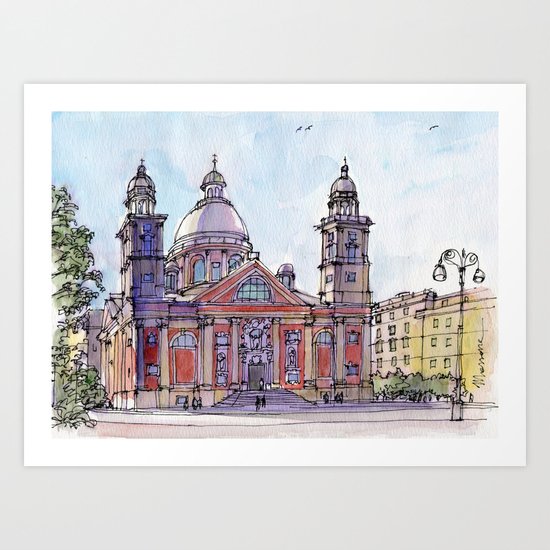 Chiesa a Carignano (Genova) Art Print