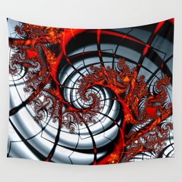 Fractal Art - Burning Web Wall Tapestry