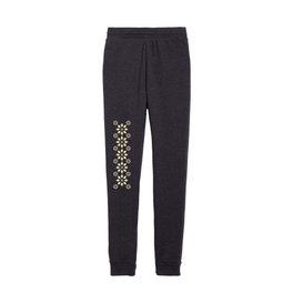 Geometric Floral Pattern on Yellow Background Texture Kids Joggers