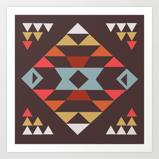 American Native Pattern No. 44 Art Print