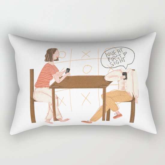 Love At First Sight At My Phone Rectangular Pillow