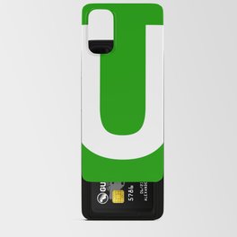 Letter U (White & Green) Android Card Case