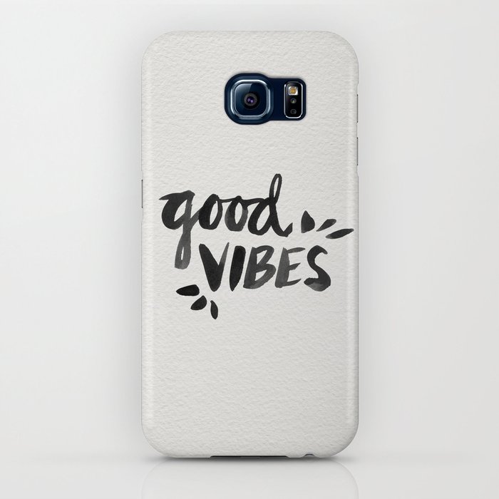 good vibes – black ink iphone case