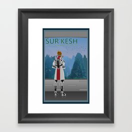Mass Effect Sur'Kesh Travel Poster Gerahmter Kunstdruck