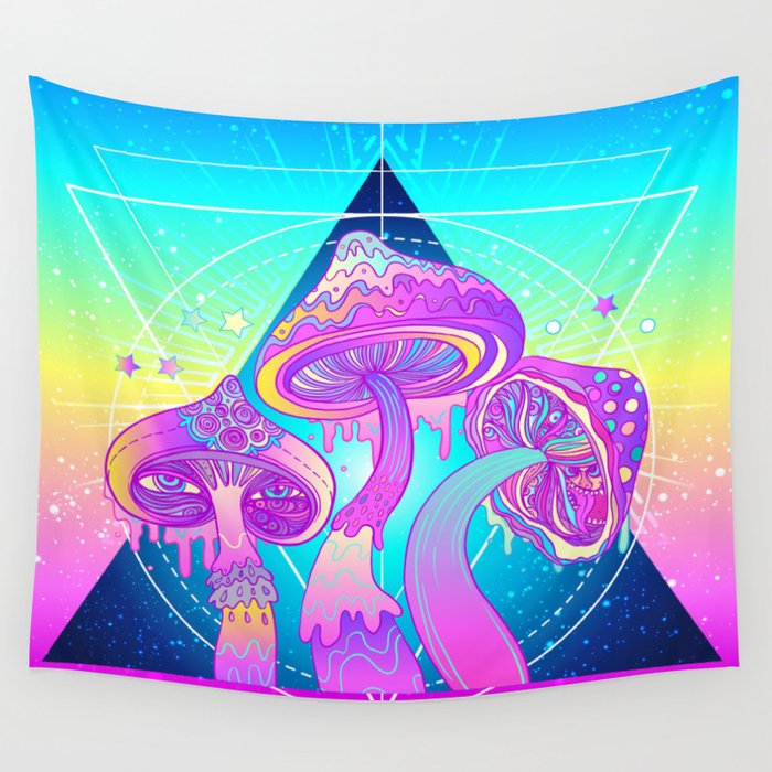 magic mushroom tapestry