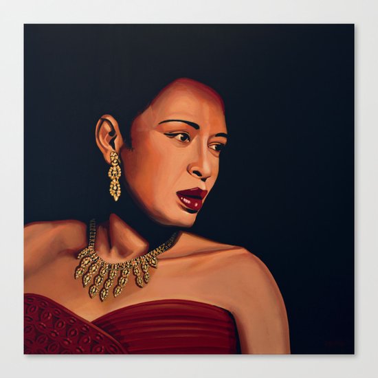 Billie Holiday Painting Canvas Print By Paulmeijering Society6