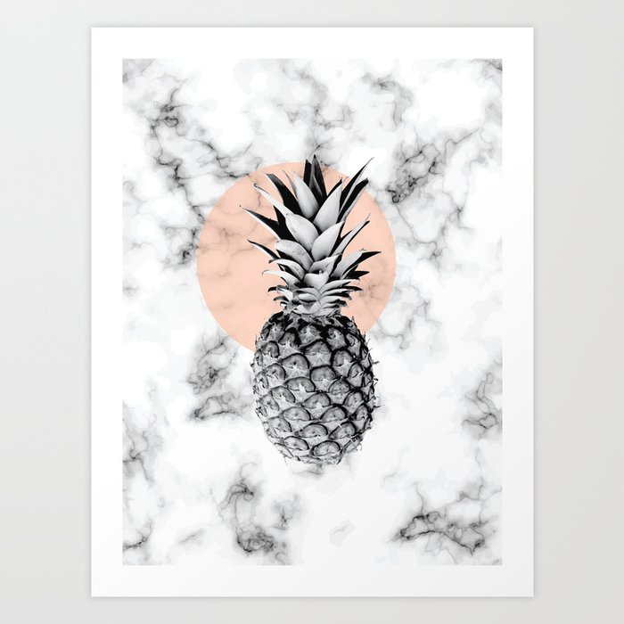 Marble Pineapple 053 Art Print