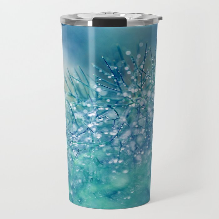 Garden Whispers Blue Travel Mug