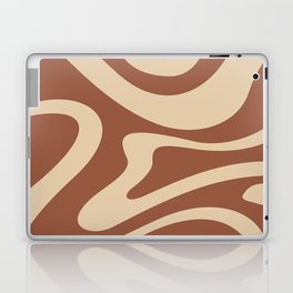 Modern Abstract Pattern 7 in Terracotta Beige (Liquid Swirl Design) Laptop Skin