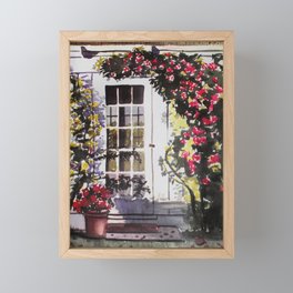 Cottage Door Framed Mini Art Print