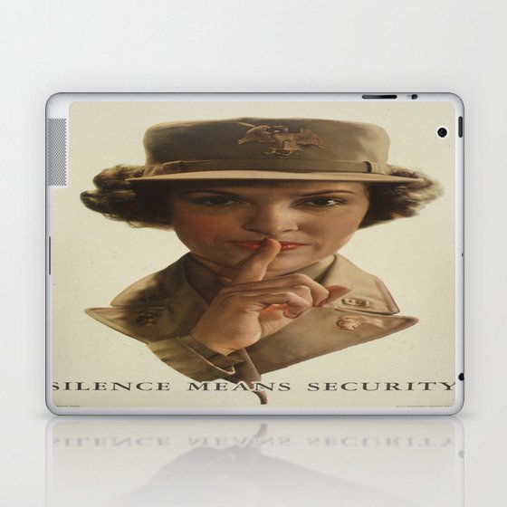 Vintage poster - Silence Means Security Laptop & iPad Skin