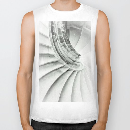 Sand stone spiral staircase 009 Biker Tank