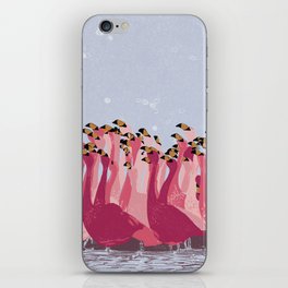 flamingos iPhone Skin