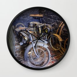 1920s Motorcycles Wall Clock