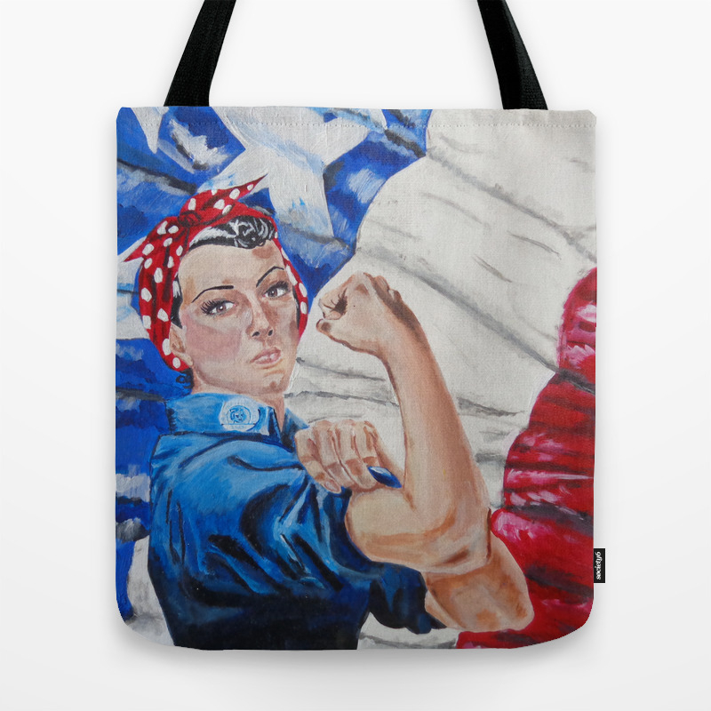 rosie the riveter tote bag