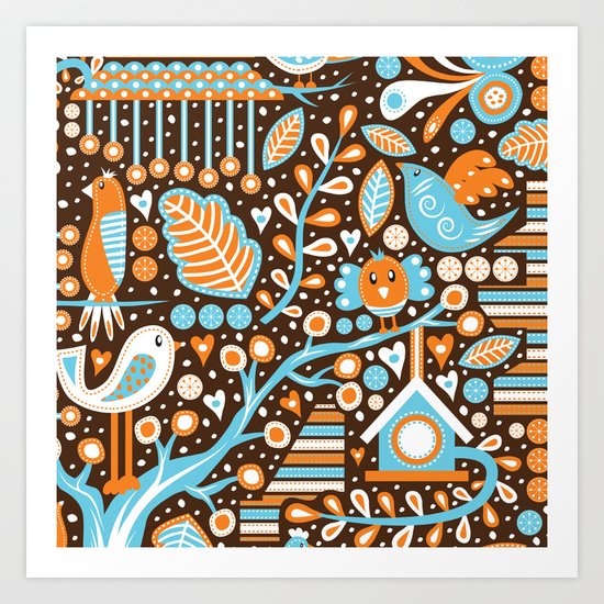 Bird Patterns Art Print
