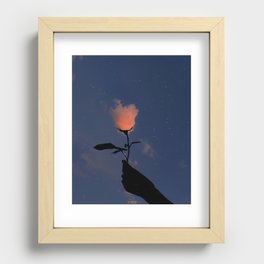 Cloud rose Recessed Framed Print