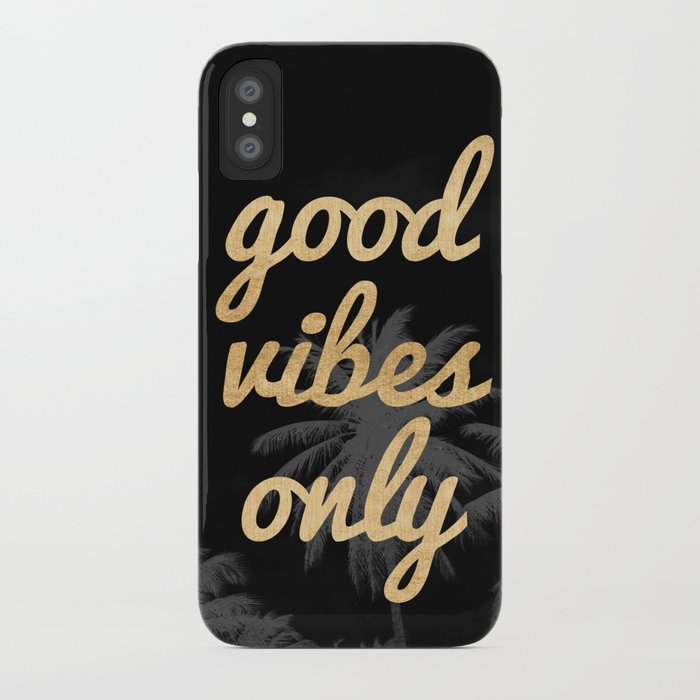 Good Vibes Only Palm Trees iPhone Case