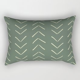 Boho Big Arrows in Leaf Green Rectangular Pillow