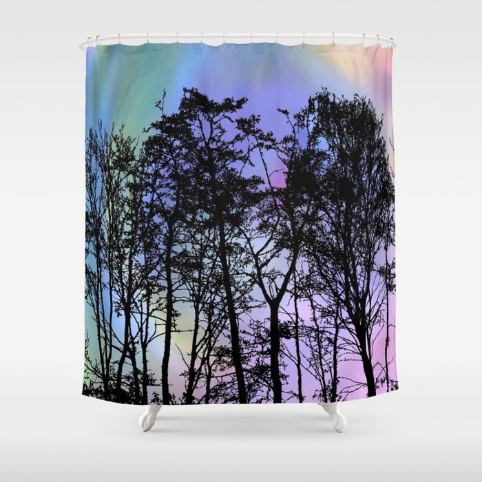 Rainbow Sunset Nature Shower Curtain