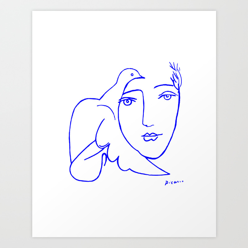 Dove Face By Picasso Art Print By Eeyebrows Society6