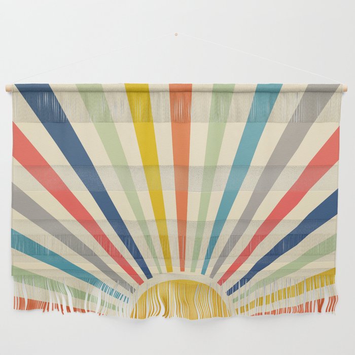 Sun Retro Art III Wall Hanging