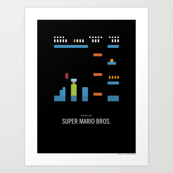 Minimal NES - Super Mario Bros. Art Print