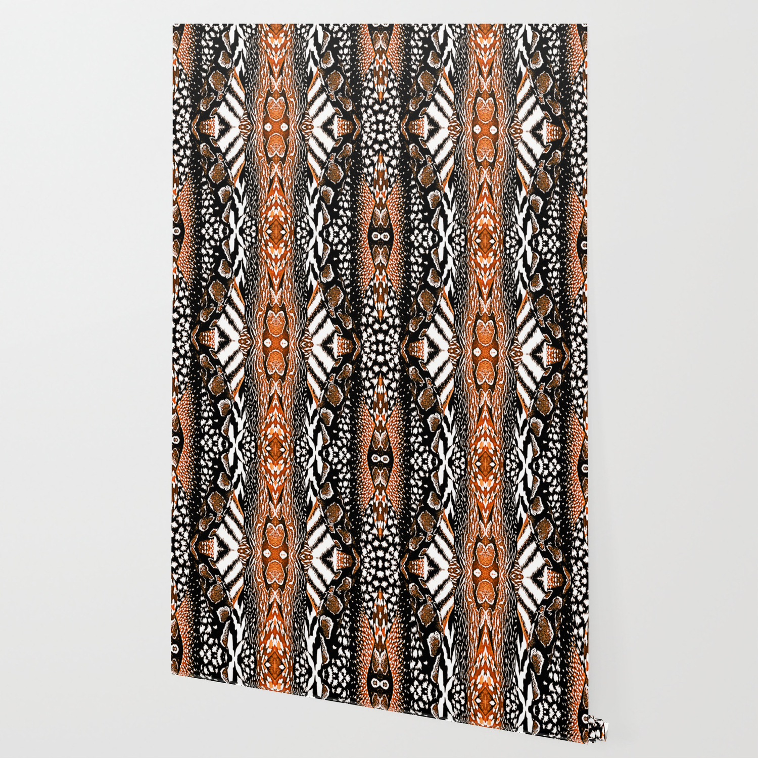 Abstract Wildlife Animal Pattern Study Earth Tones Wallpaper By