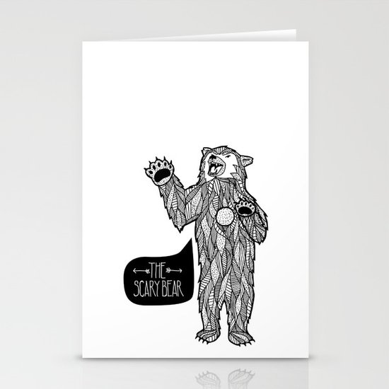Scary Bear 2 Stationery Cards