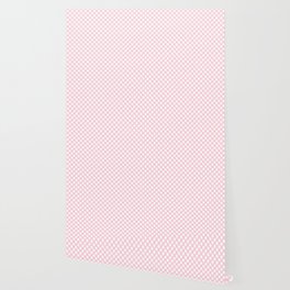 Large White Spots On Light Soft Pastel Pink Wallpaper By